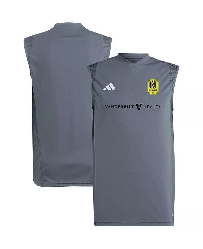 Мужская серая тренировочная майка Nashville SC 2023 On-Field без рукавов adidas
Мужская серая тренировочная майка Nashville SC 2023 On-Field без рукавов adidas