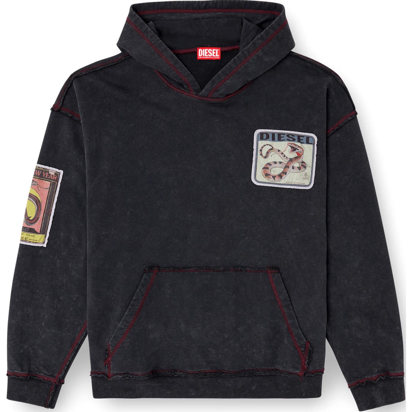 New Year Of The Snake Capsule Hoodie DIESEL, черный
New Year Of The Snake Capsule Hoodie DIESEL, черный