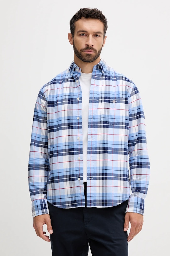 Хлопковая рубашка Gant, синий
Хлопковая рубашка Gant, синий