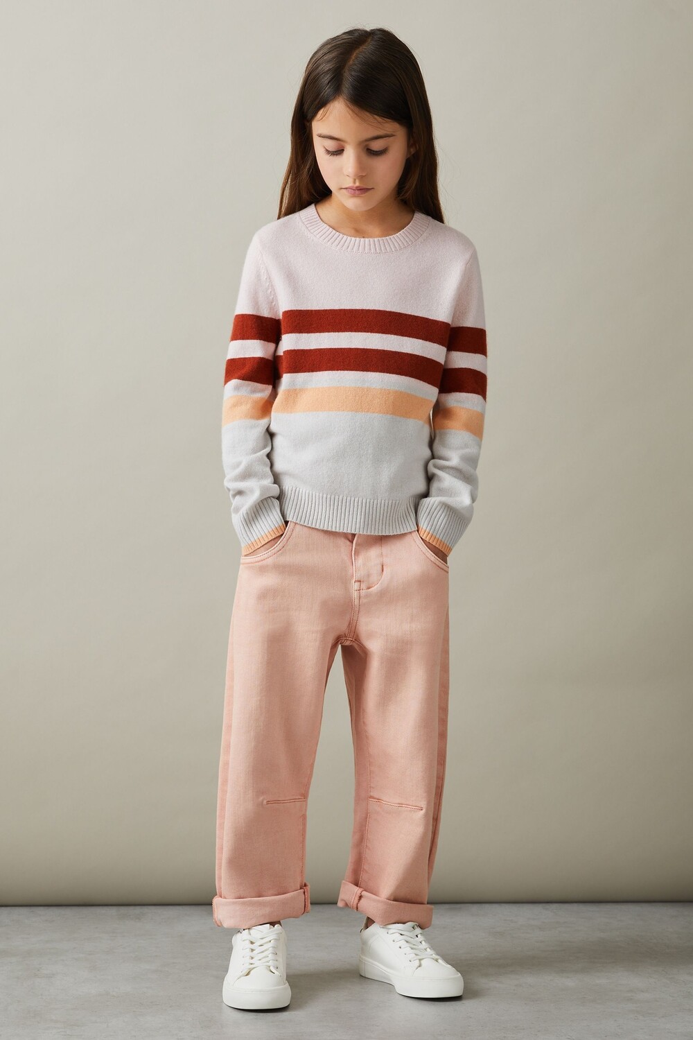 Джемпер с круглым вырезом из шерстяной смеси Audrey в полоску Reiss, розовый
Джемпер с круглым вырезом из шерстяной смеси Audrey в полоску Reiss, розовый