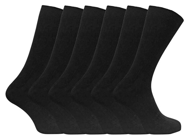 Набор из 6 мужских мягких дышащих цветных носков в рубчик из 100% хлопка Sock Snob, черный
Набор из 6 мужских мягких дышащих цветных носков в рубчик из 100% хлопка Sock Snob, черный