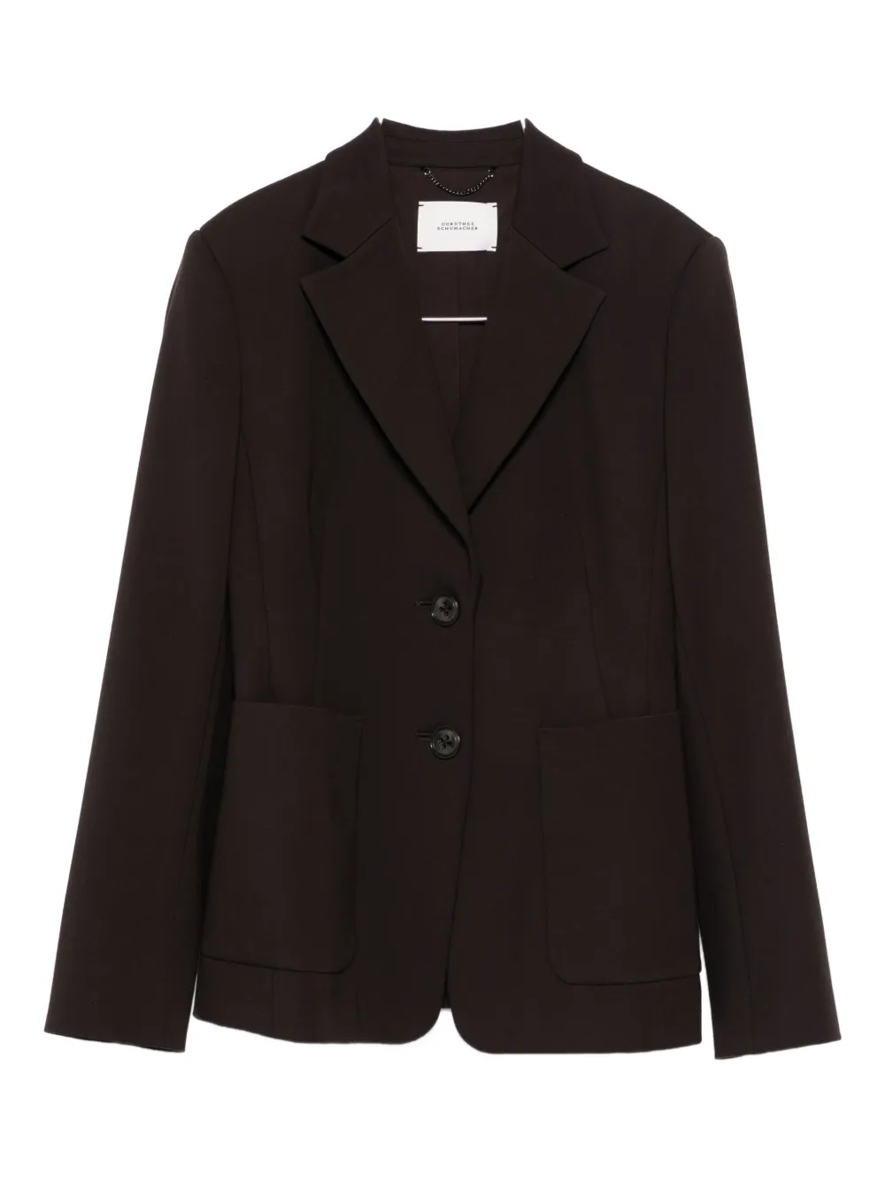 Блейзер с застежкой на пуговицы и накладными карманами Dorothee Schumacher, коричневый
Блейзер с застежкой на пуговицы и накладными карманами Dorothee Schumacher, коричневый