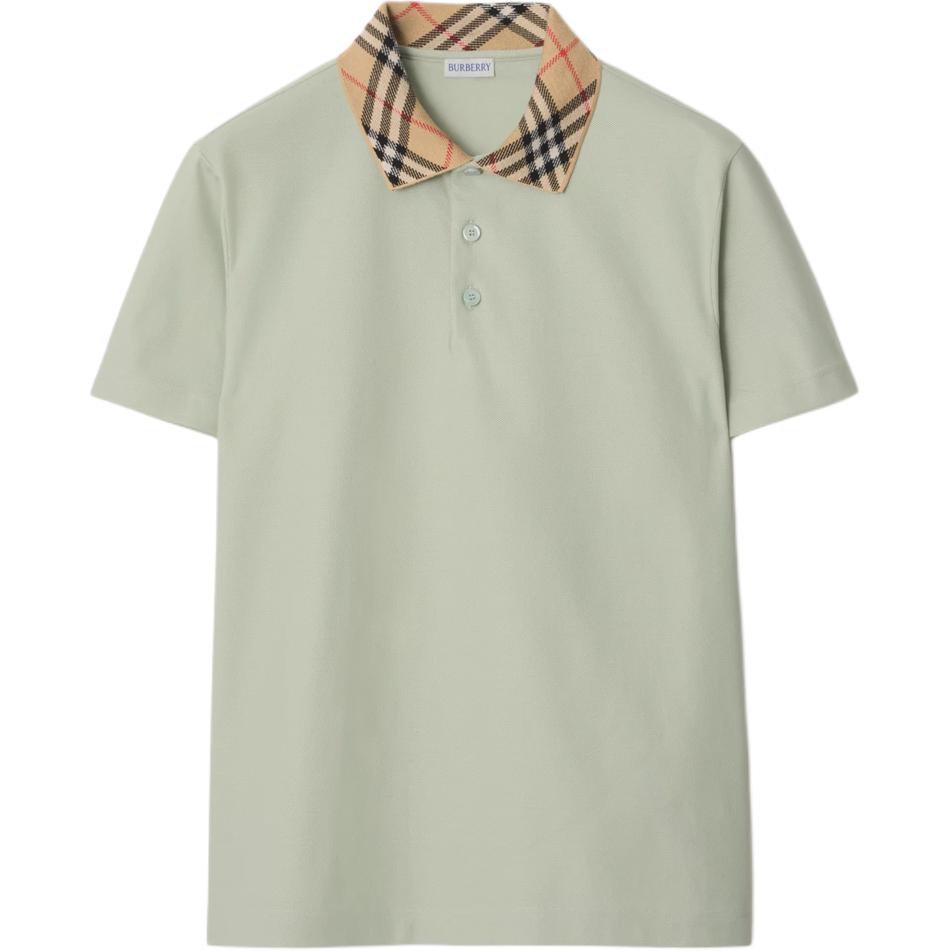 Хлопковая поло с воротником Burberry, зеленый
Хлопковая поло с воротником Burberry, зеленый