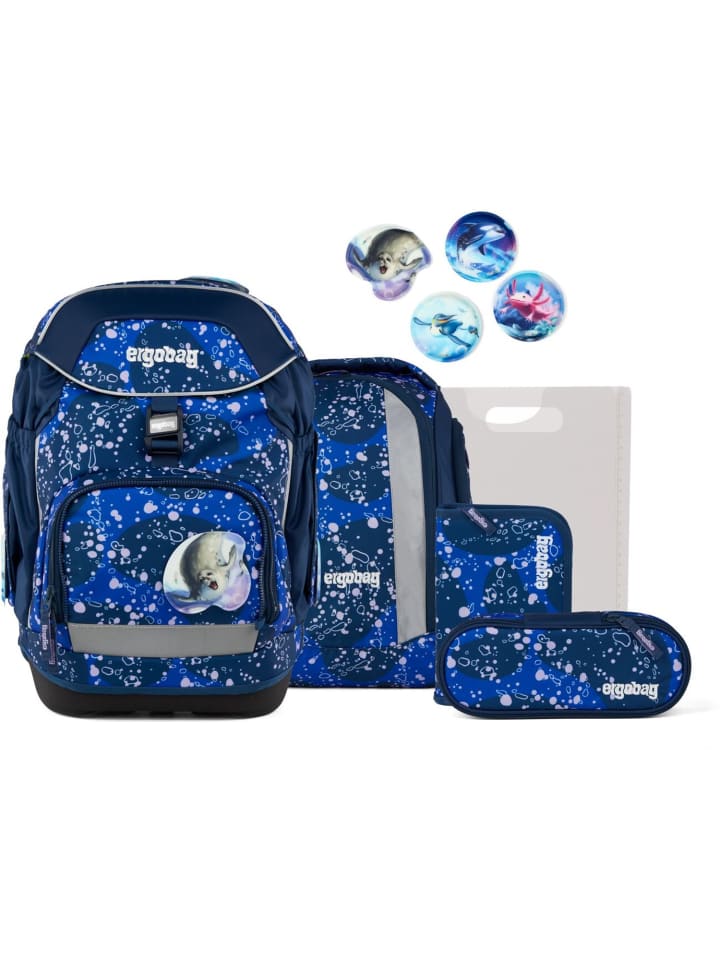 Ergobag Набор школьных рюкзаков, 6 предметов, Ocean Bear Dweller, синий
Ergobag Набор школьных рюкзаков, 6 предметов, Ocean Bear Dweller, синий
