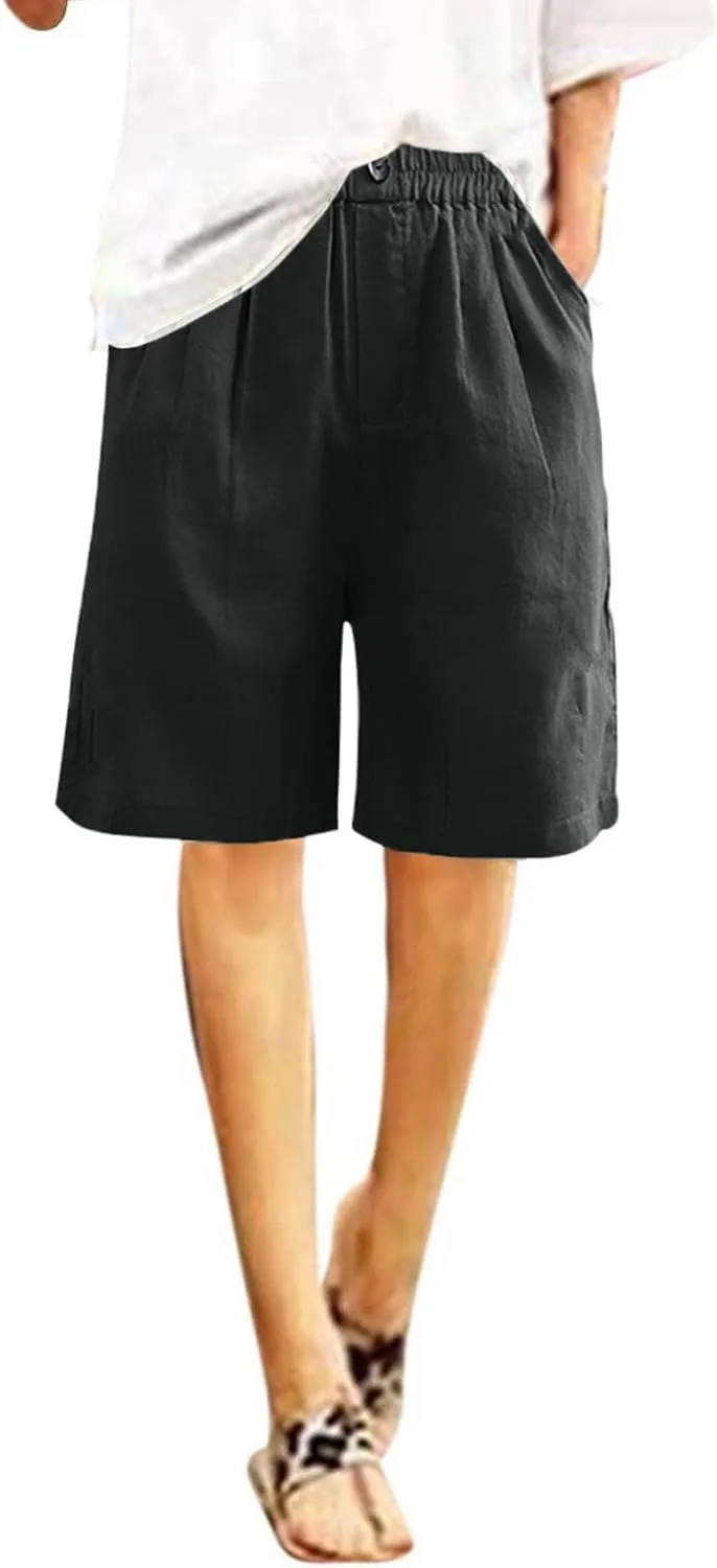 Женские шорты Generic Cotton Linen, свободные, летние, с эластичным поясом и карманами
Женские шорты Generic Cotton Linen, свободные, летние, с эластичным поясом и карманами