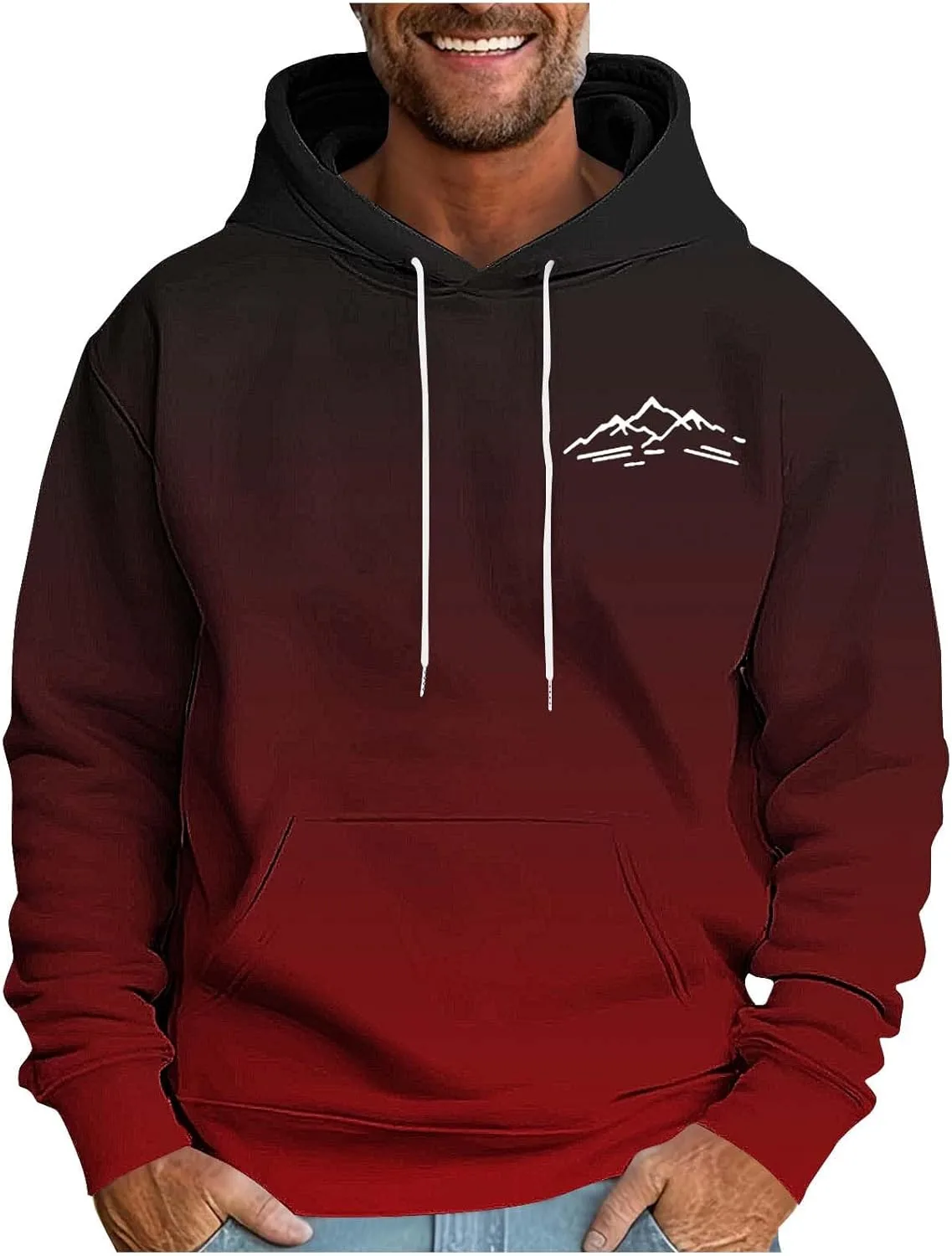 Мужской худи Casual с карманом, градиентный цвет, флис
Мужской худи Casual с карманом, градиентный цвет, флис