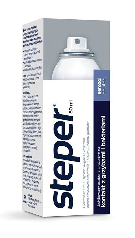 Steper Aerozol Do Stópспрей для ног, 80 ml
Steper Aerozol Do Stópспрей для ног, 80 ml