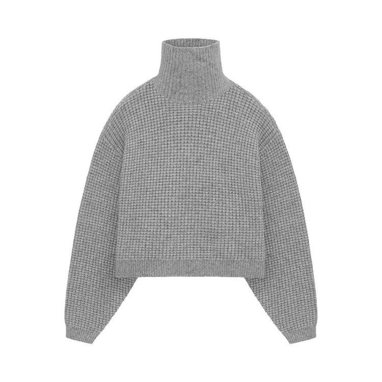 Топ Fear of God Essentials Heavy Waffle Cropped Turtleneck, Dark Heather
Топ Fear of God Essentials Heavy Waffle Cropped Turtleneck, Dark Heather