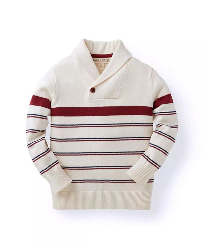 Мальчиковый органический джемпер с длинным рукавом в полоску и шальным воротником Hope & Henry, коричневый
Мальчиковый органический джемпер с длинным рукавом в полоску и шальным воротником Hope & Henry, коричневый
