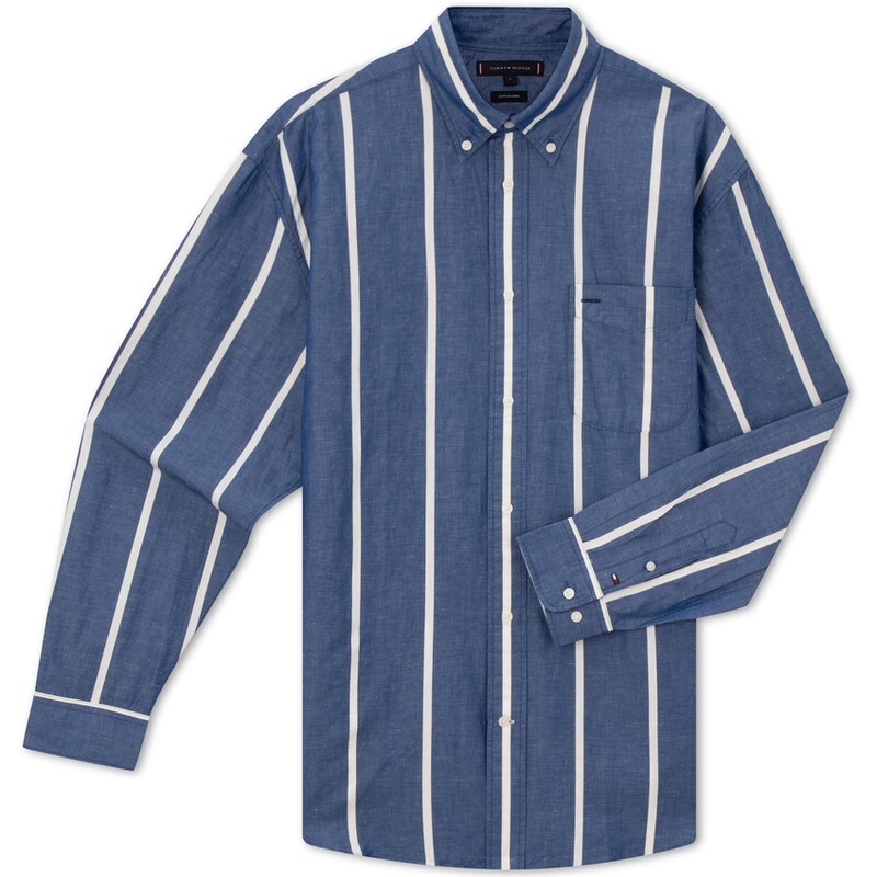 Мужская рубашка Tommy Hilfiger, цвет Blue and white stripes 0A4
Мужская рубашка Tommy Hilfiger, цвет Blue and white stripes 0A4