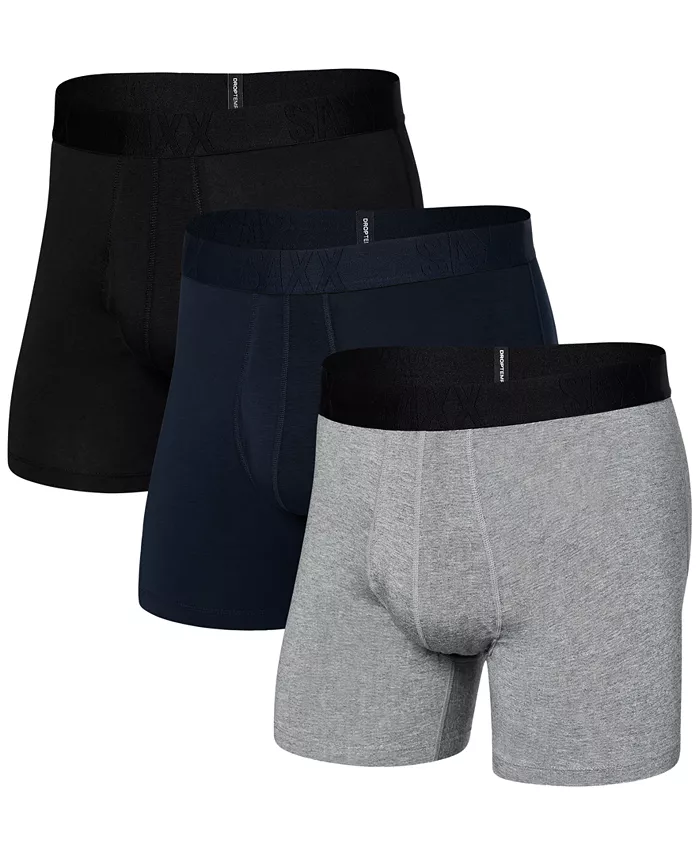 Мужские охлаждающие боксеры DropTemp из хлопка, slim fit – 3 шт SAXX, синий 
Мужские охлаждающие боксеры DropTemp из хлопка, slim fit – 3 шт SAXX, синий