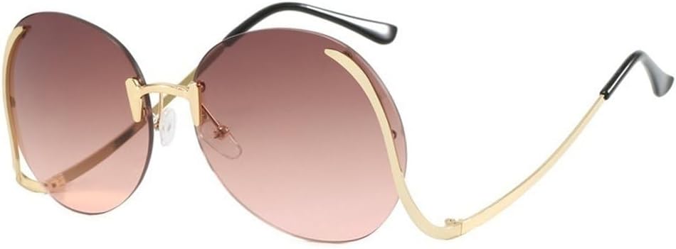 Модные роскошные солнцезащитные очки без оправы круглой формы для женщин, большие солнцезащитные очки с градиентным переходом цвета для активного отдыха HVTVTLA, Brown Pink3556
Модные роскошные солнцезащитные очки без оправы круглой формы для женщин, большие солнцезащитные очки с градиентным переходом цвета для активного отдыха HVTVTLA, Brown Pink3556
