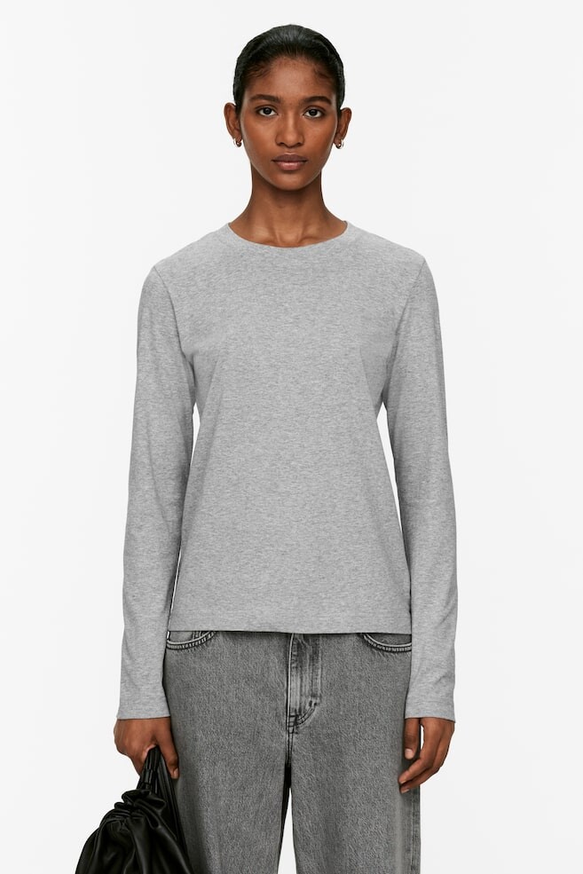 Рубашка с длинным рукавом Arket, серый 
Рубашка с длинным рукавом Arket, серый