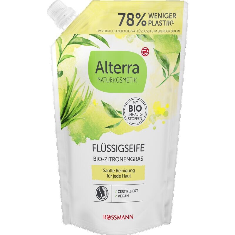 Пакетик для заправки жидкого мыла с органическим лемонграссом Alterra NATURKOSMETIK, 500 ml
Пакетик для заправки жидкого мыла с органическим лемонграссом Alterra NATURKOSMETIK, 500 ml