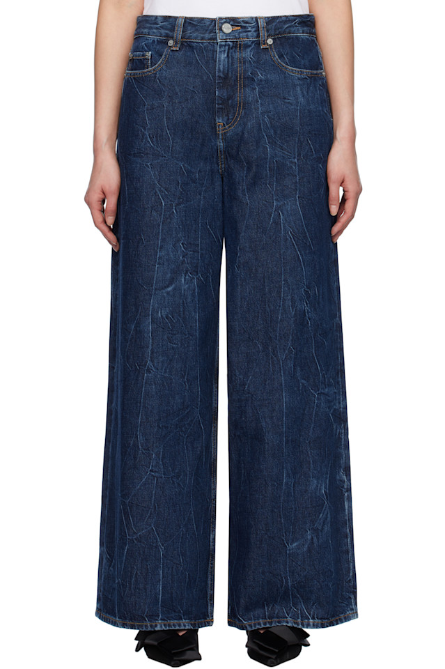 Морщинистые джинсы будущего Marri Ganni, синий
Морщинистые джинсы будущего Marri Ganni, синий