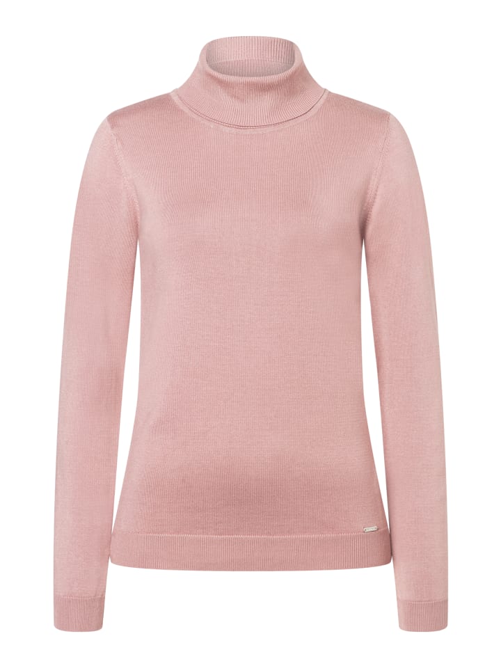 приталенный свитер с высоким воротом цвета пыльной розы More & More
приталенный свитер с высоким воротом цвета пыльной розы More & More