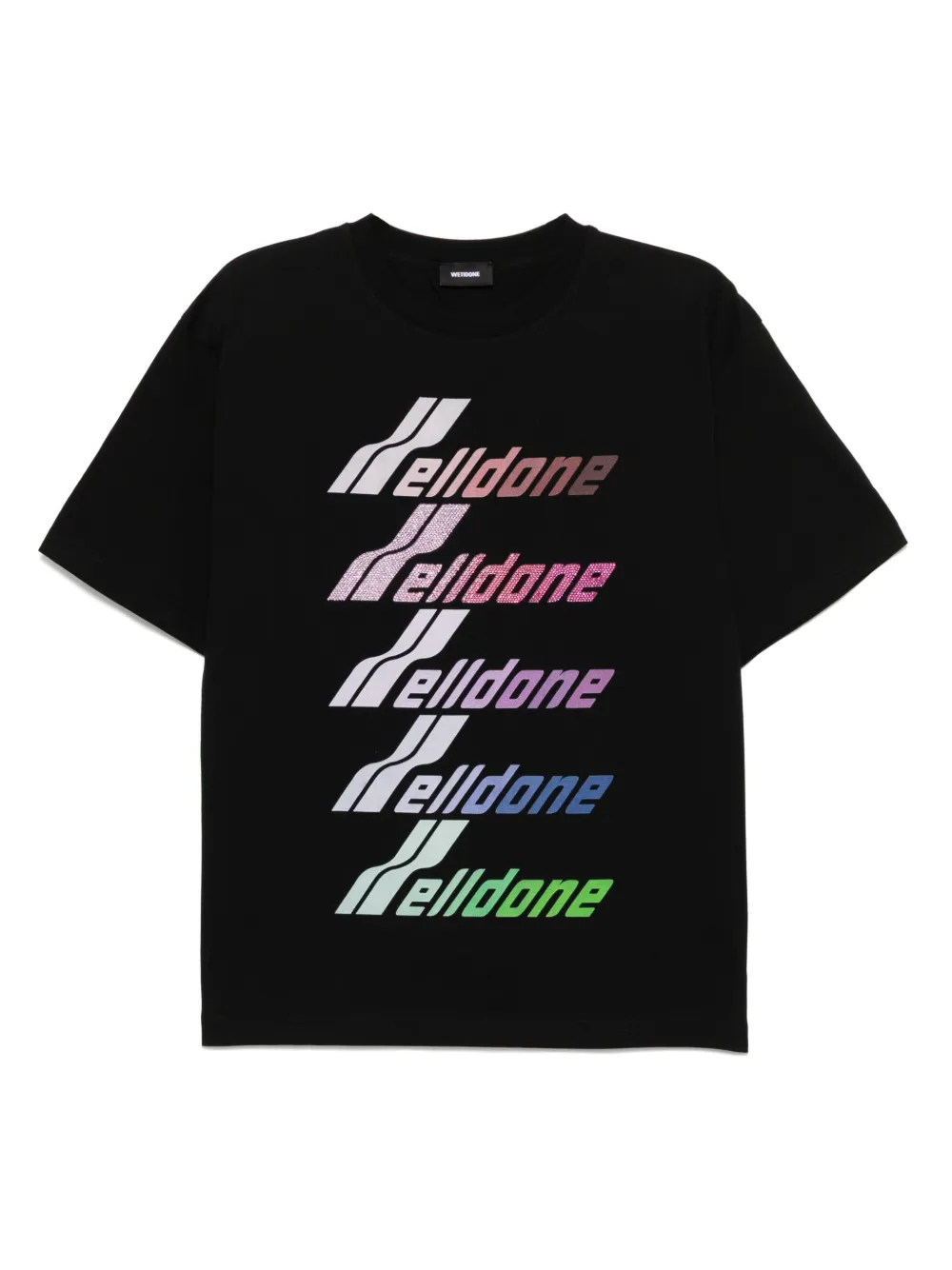 Футболка с логотипом We11done, черный 
Футболка с логотипом We11done, черный