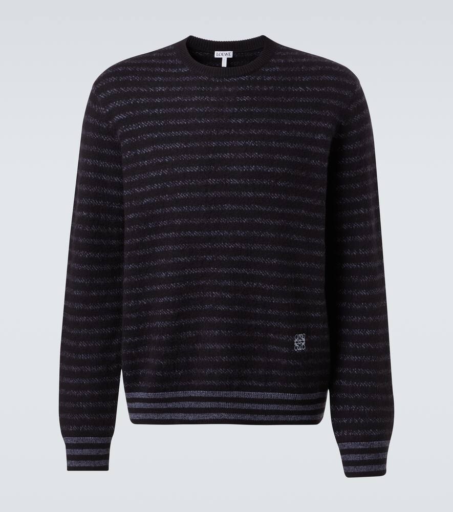 Полосатый свитер из шерсти Anagram Loewe, Dark Navy
Полосатый свитер из шерсти Anagram Loewe, Dark Navy
