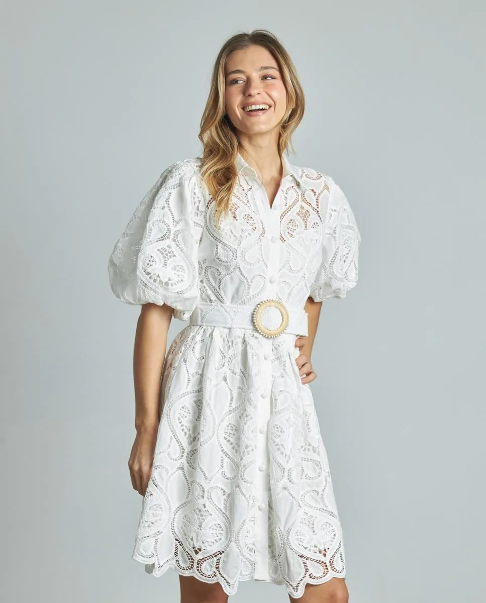 Короткое ажурное платье Alma en Pena, белый
Короткое ажурное платье Alma en Pena, белый