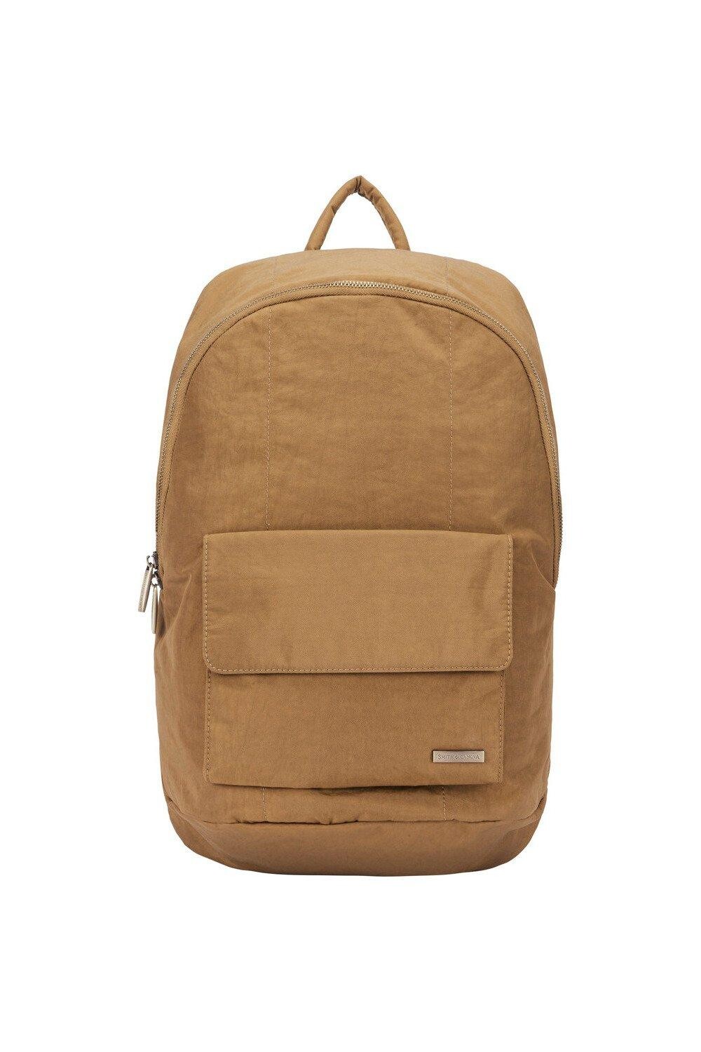 Нейлоновый рюкзак на молнии Smith and Canova, коричневый 
Нейлоновый рюкзак на молнии Smith and Canova, коричневый