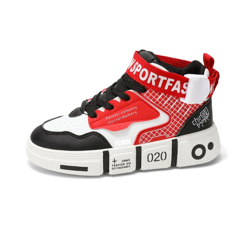 Противоскользящие дышащие высокие повседневные кроссовки для детей FCMM, черный/красный
Противоскользящие дышащие высокие повседневные кроссовки для детей FCMM, черный/красный