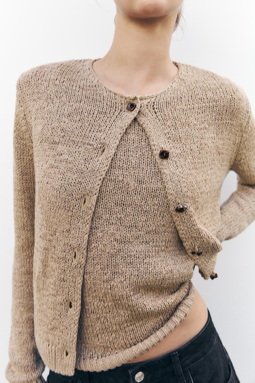 Деревенский вязаный кардиган ZARA, цвет SAND/BROWN
Деревенский вязаный кардиган ZARA, цвет SAND/BROWN