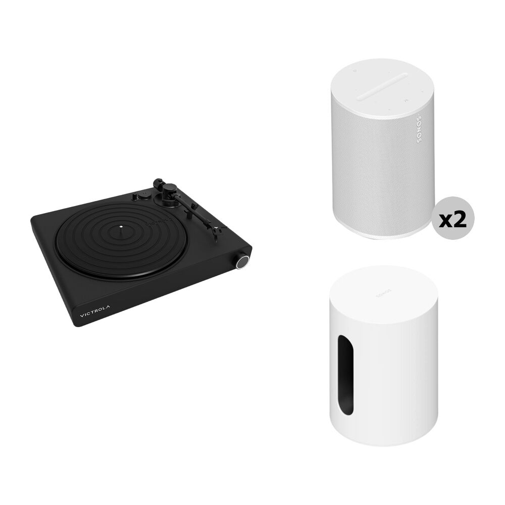 Проигрыватель виниловых пластинок Victrola Stream Onyx Turntable with a Pair of White Sonos ERA
Проигрыватель виниловых пластинок Victrola Stream Onyx Turntable with a Pair of White Sonos ERA
