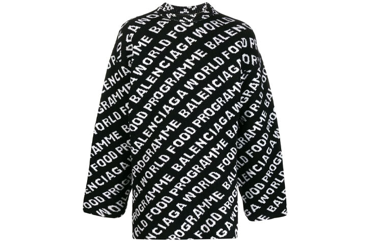 Свитер мужской Balenciaga с логотипом, черный / белый
Свитер мужской Balenciaga с логотипом, черный / белый