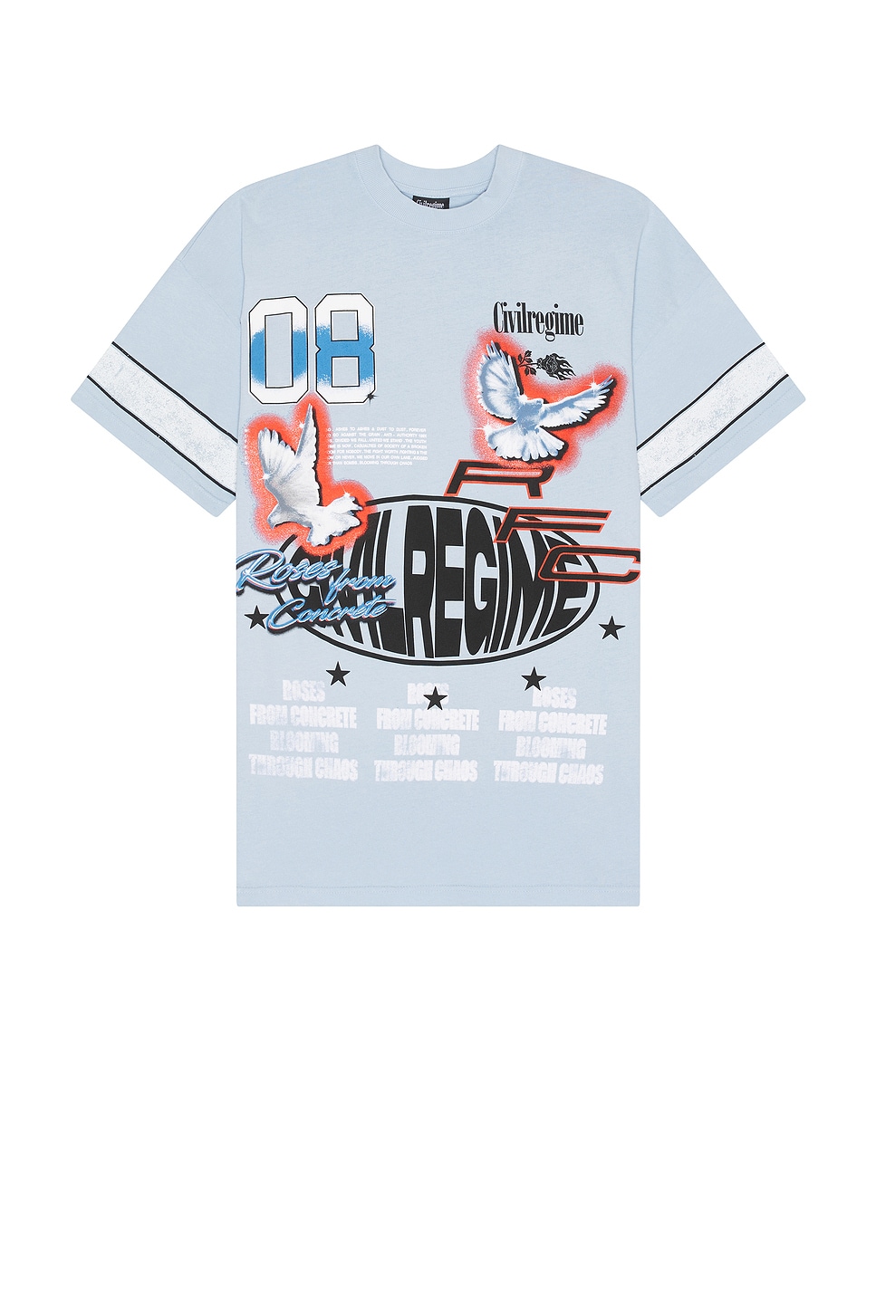 Американская классическая футболка оверсайз Civil Regime, голубой
Американская классическая футболка оверсайз Civil Regime, голубой