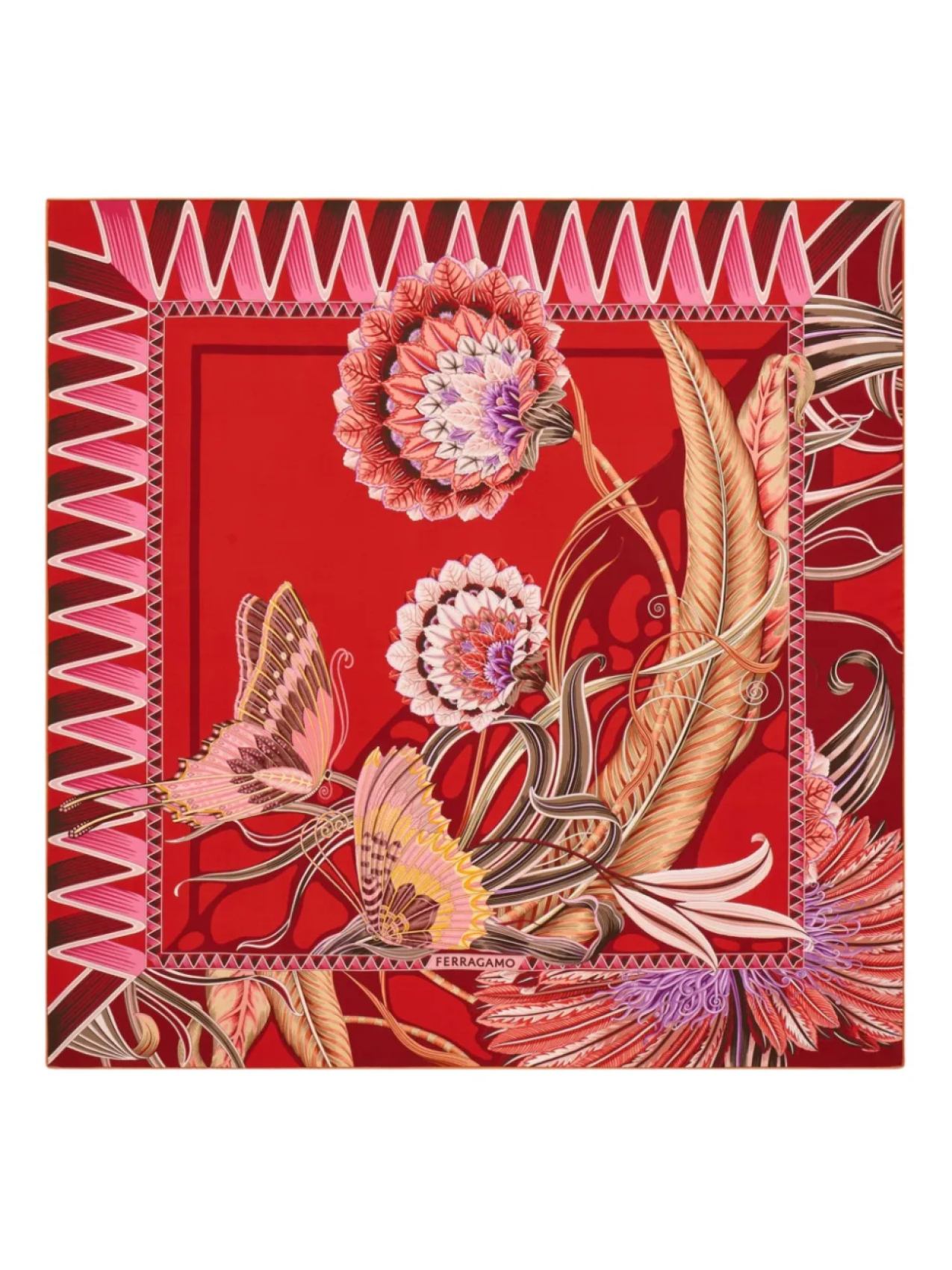 Ferragamo шелковый платок с графичным принтом, красный
Ferragamo шелковый платок с графичным принтом, красный