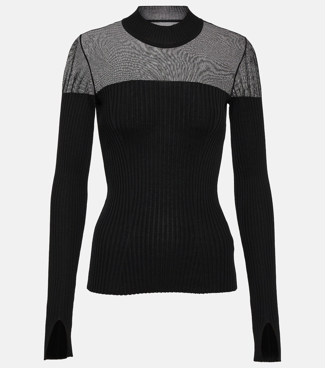 Топ из натуральной шерсти с рельефной ребристой отделкой и сетчатой отделкой Wolford, черный
Топ из натуральной шерсти с рельефной ребристой отделкой и сетчатой отделкой Wolford, черный