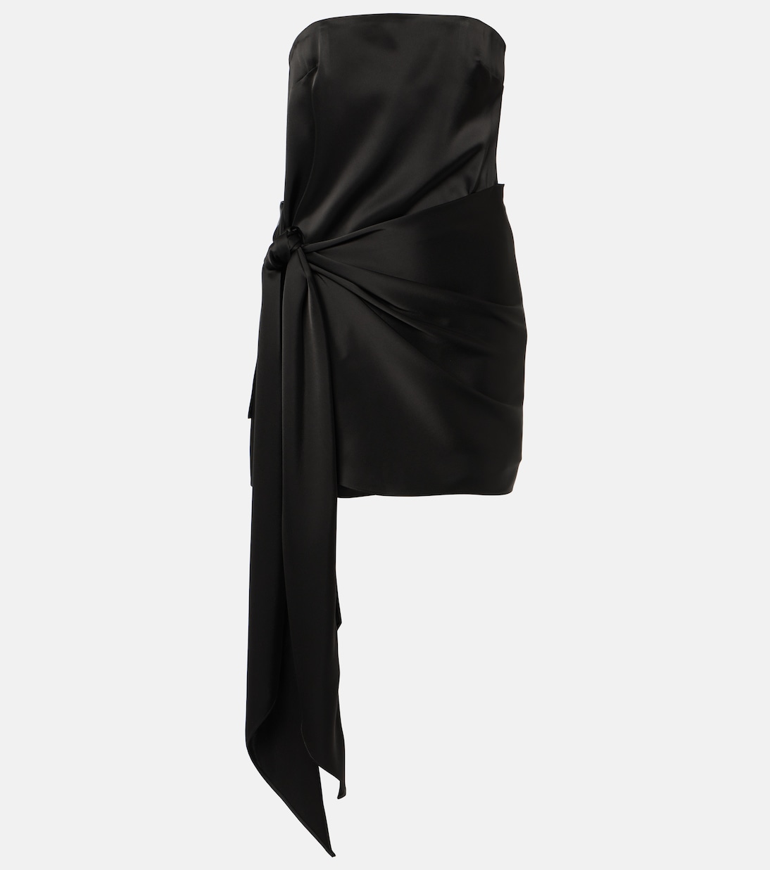 Атласное мини-платье с завязками David Koma, черный
Атласное мини-платье с завязками David Koma, черный