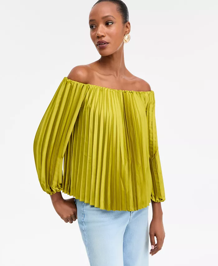 Женская блузка с открытыми плечами и плиссировкой I.N.C. International Concepts, зеленый
Женская блузка с открытыми плечами и плиссировкой I.N.C. International Concepts, зеленый