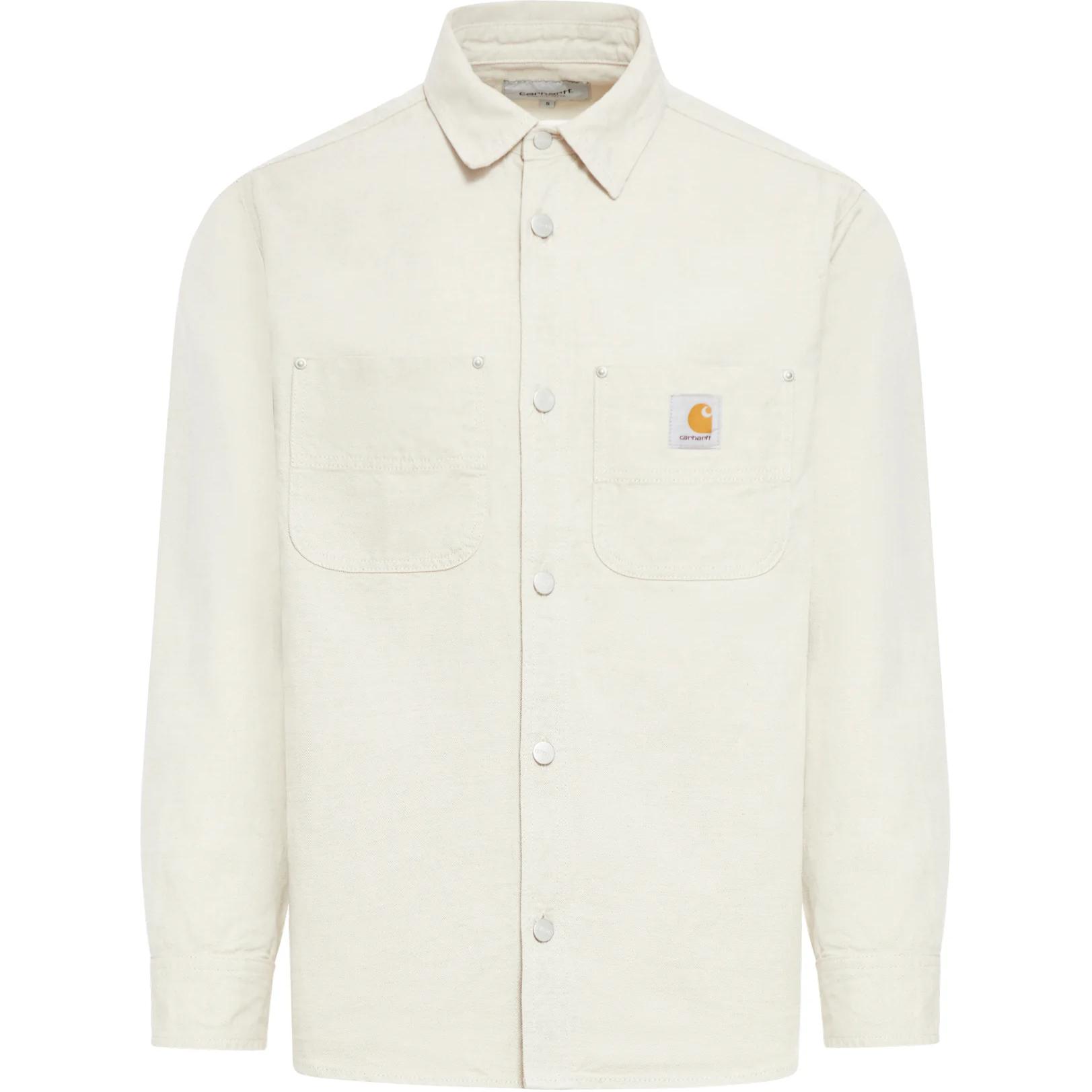Carhartt WIP Ватная рубашка с нашивкой, White 
Carhartt WIP Ватная рубашка с нашивкой, White