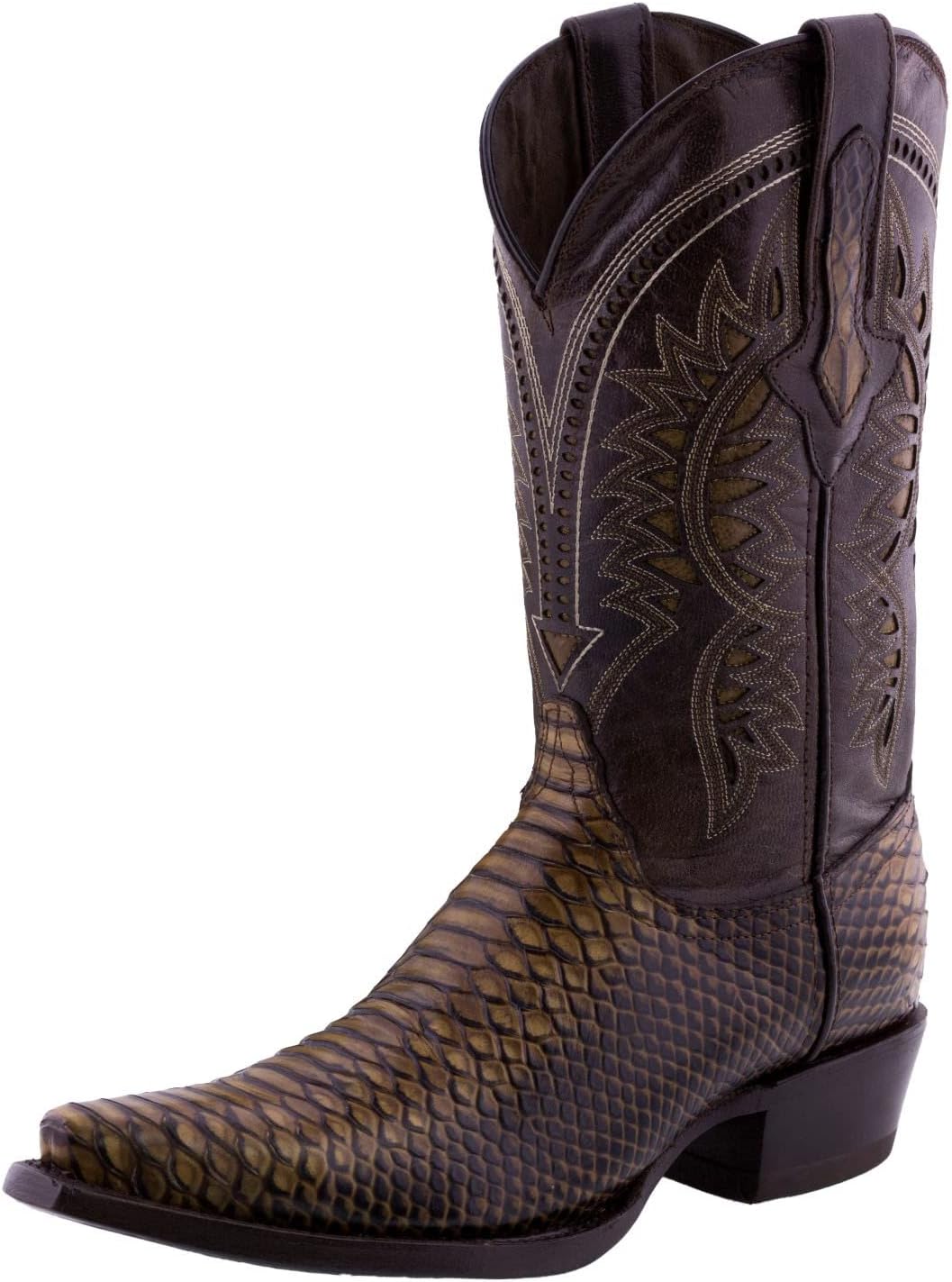 Мужские ковбойские сапоги Texas Legacy в стиле рустик, песочного цвета, кожаные с западным дизайном, с тиснением под змею и носком типа «снип», Rustic Sand
Мужские ковбойские сапоги Texas Legacy в стиле рустик, песочного цвета, кожаные с западным дизайном, с тиснением под змею и носком типа «снип», Rustic Sand