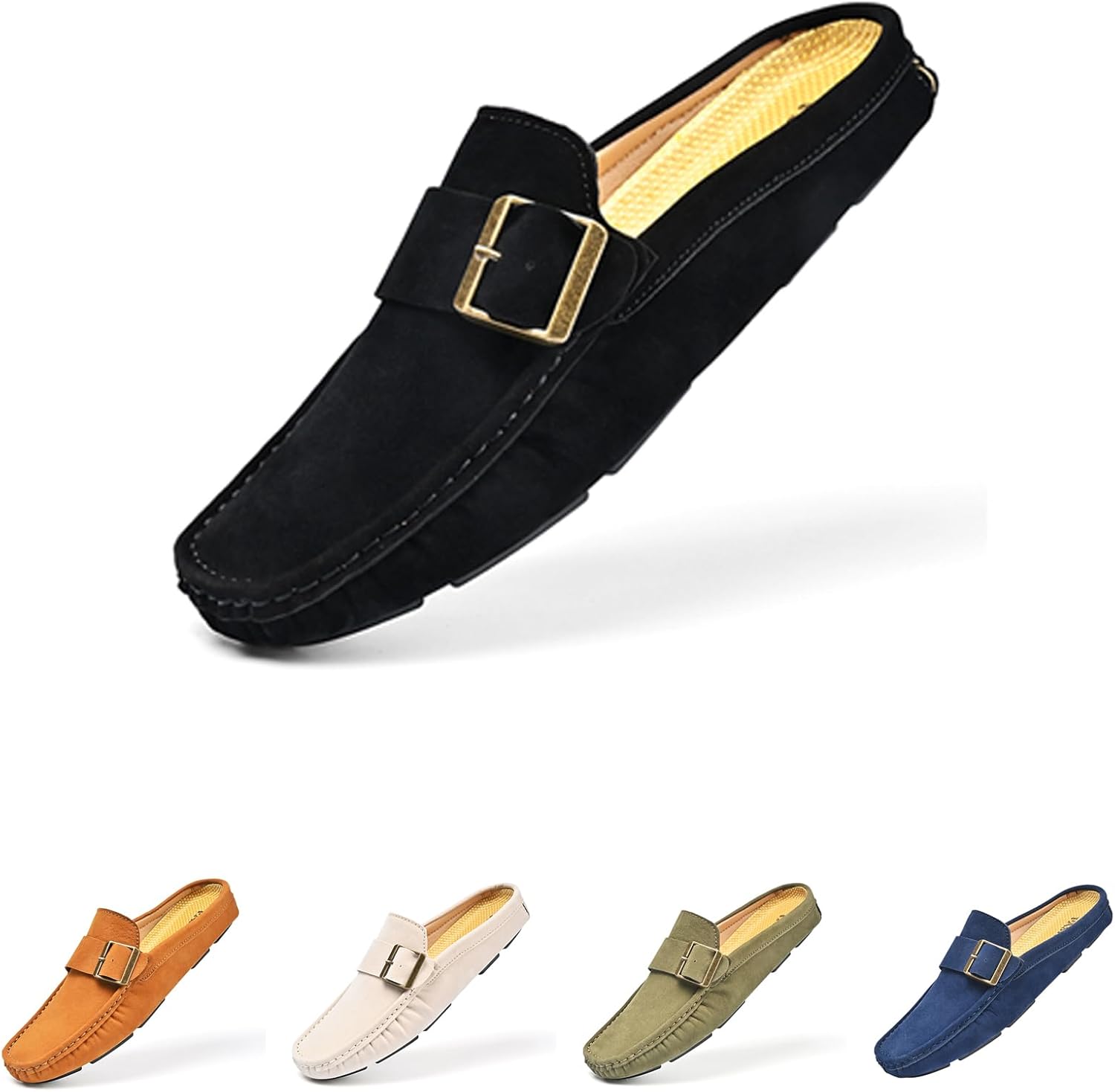 Мужские замшевые лоферы Psieicwm без задника, мокасины на плоской подошве, удобные повседневные туфли, легкие с мягким носком, стильные лоферы-слипоны для повседневной носки и прогулок, черный
Мужские замшевые лоферы Psieicwm без задника, мокасины на плоской подошве, удобные повседневные туфли, легкие с мягким носком, стильные лоферы-слипоны для повседневной носки и прогулок, черный