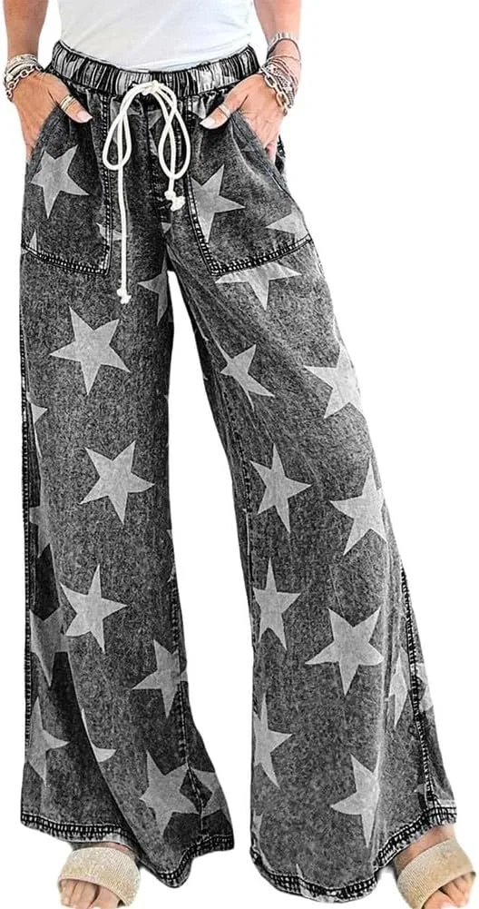 Джинсы женские High Waisted летние повседневные свободные с принтом звезд Wide Leg MRNYQBM
Джинсы женские High Waisted летние повседневные свободные с принтом звезд Wide Leg MRNYQBM