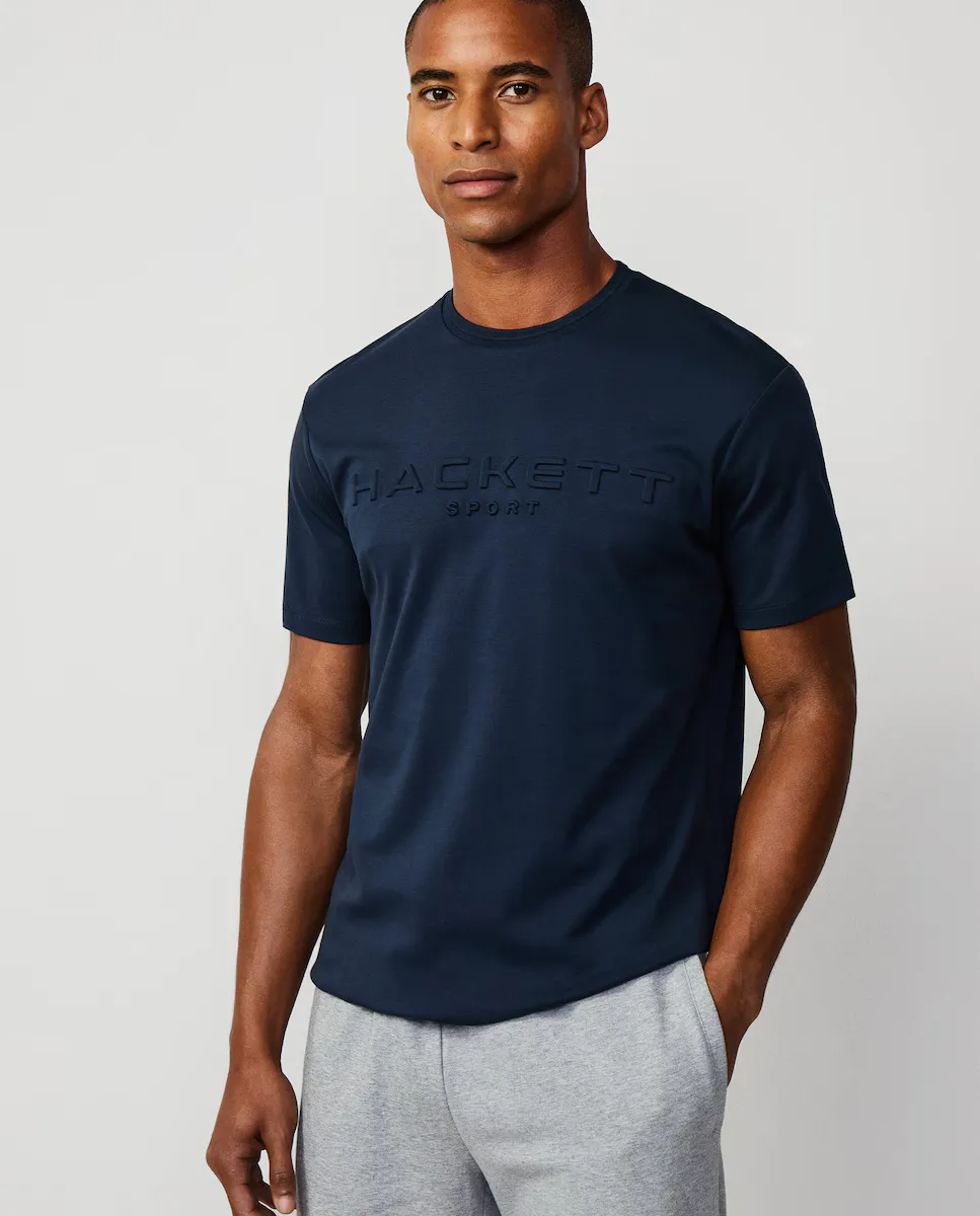 Мужская футболка Hackett Sport с коротким рукавом и тисненым логотипом, темно-синий
Мужская футболка Hackett Sport с коротким рукавом и тисненым логотипом, темно-синий