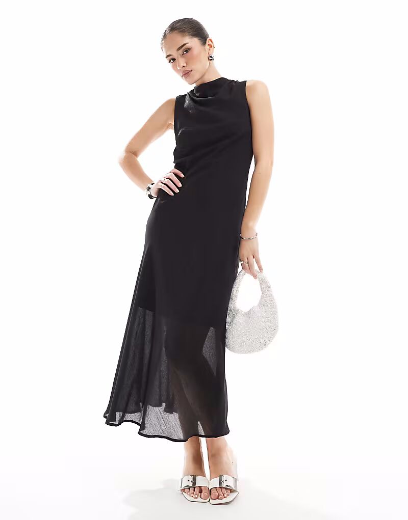 Платье миди Brave Soul без рукавов с воротником-хомут черного цвета
Платье миди Brave Soul без рукавов с воротником-хомут черного цвета