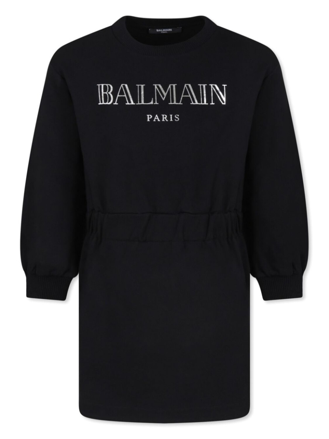 Balmain Kids платье-толстовка из органического хлопка с вышитым логотипом, черный 
Balmain Kids платье-толстовка из органического хлопка с вышитым логотипом, черный