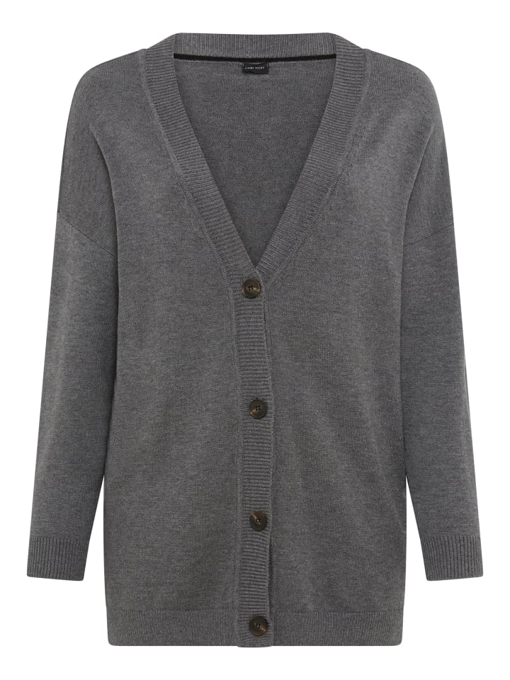 Кардиган цвета антрацитовый меланж Laura Scott
Кардиган цвета антрацитовый меланж Laura Scott