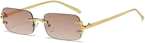 Солнцезащитные очки без оправы в винтажной металлической оправе, прямоугольной формы, для женщин, тонированные солнцезащитные очки без оправы MTZJH, Brown
Солнцезащитные очки без оправы в винтажной металлической оправе, прямоугольной формы, для женщин, тонированные солнцезащитные очки без оправы MTZJH, Brown