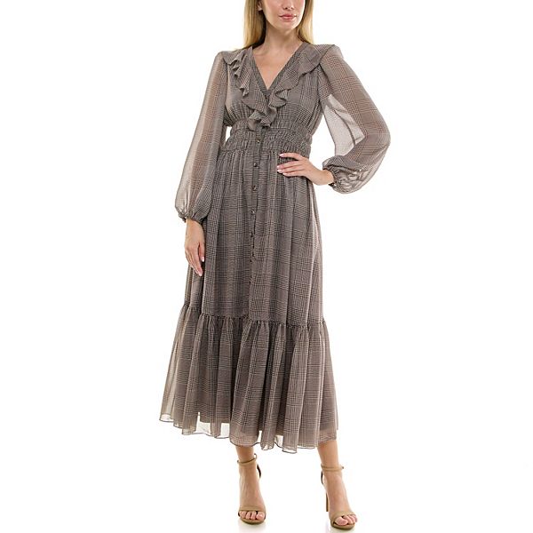 Женское платье с рюшами, V-образным вырезом и присборенной талией Taylor
Женское платье с рюшами, V-образным вырезом и присборенной талией Taylor