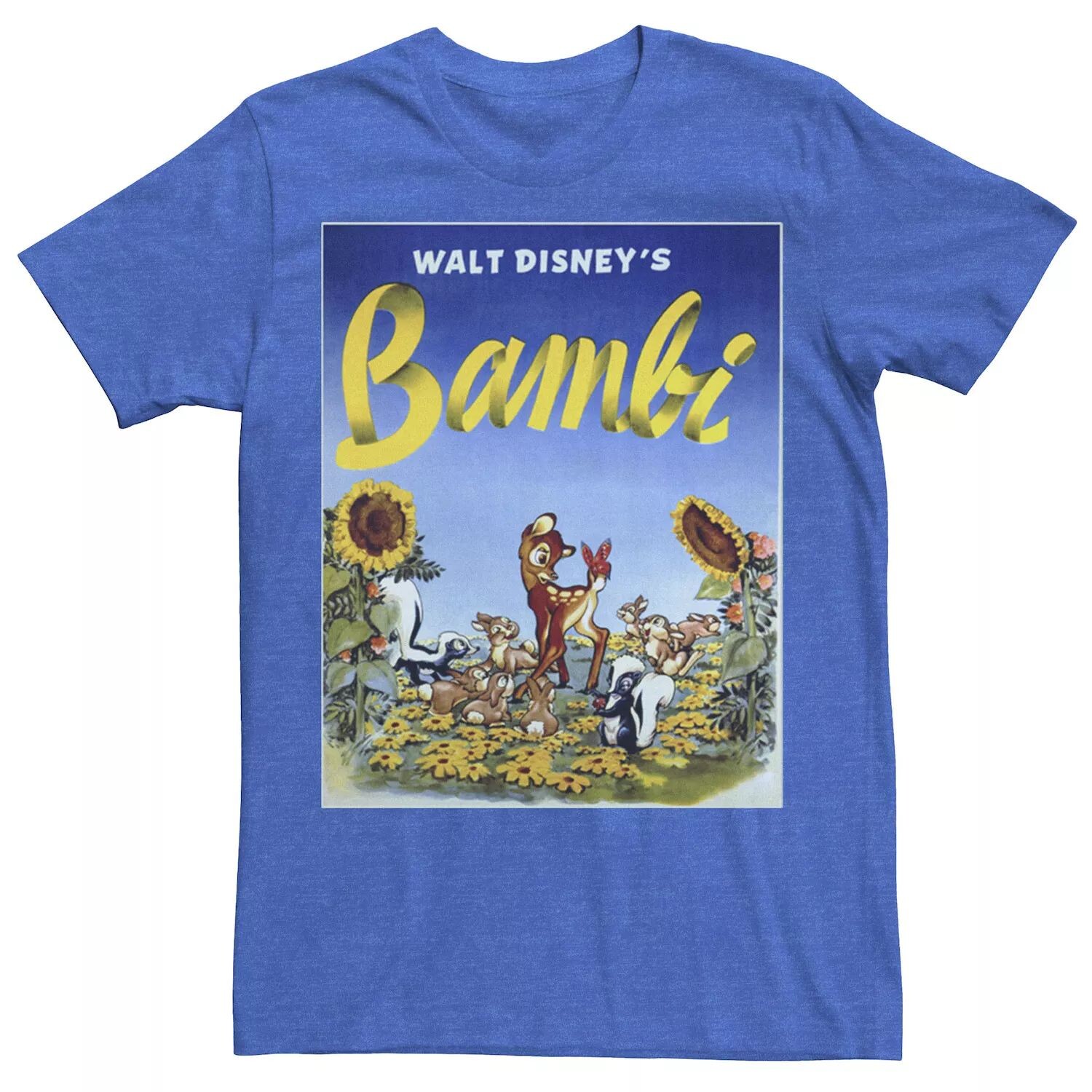 Мужская футболка с плакатом Disney Bambi Sunflower Licensed Character
Мужская футболка с плакатом Disney Bambi Sunflower Licensed Character