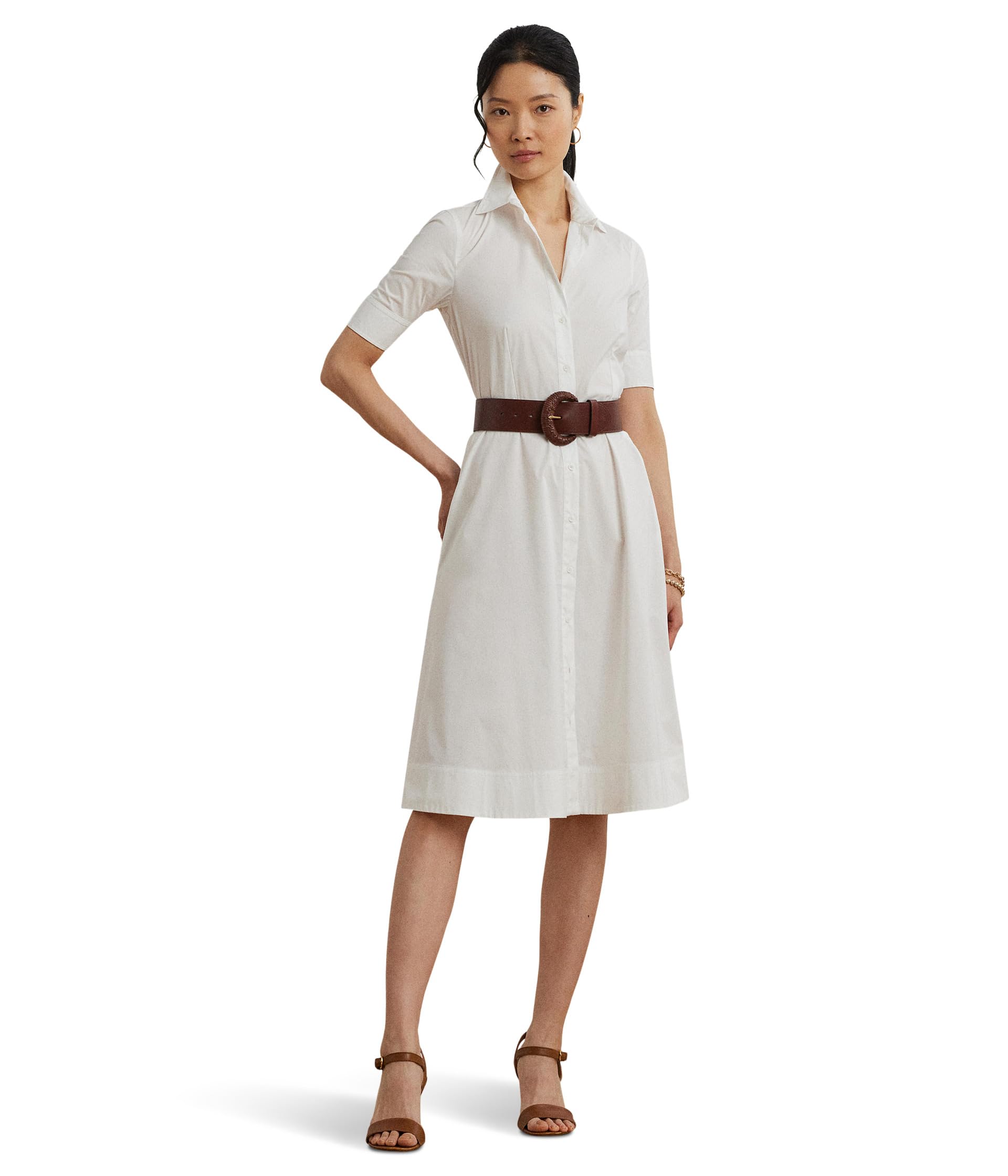 Платье Lauren Ralph Lauren Cotton-Blend Shirtdress, белый
Платье Lauren Ralph Lauren Cotton-Blend Shirtdress, белый
