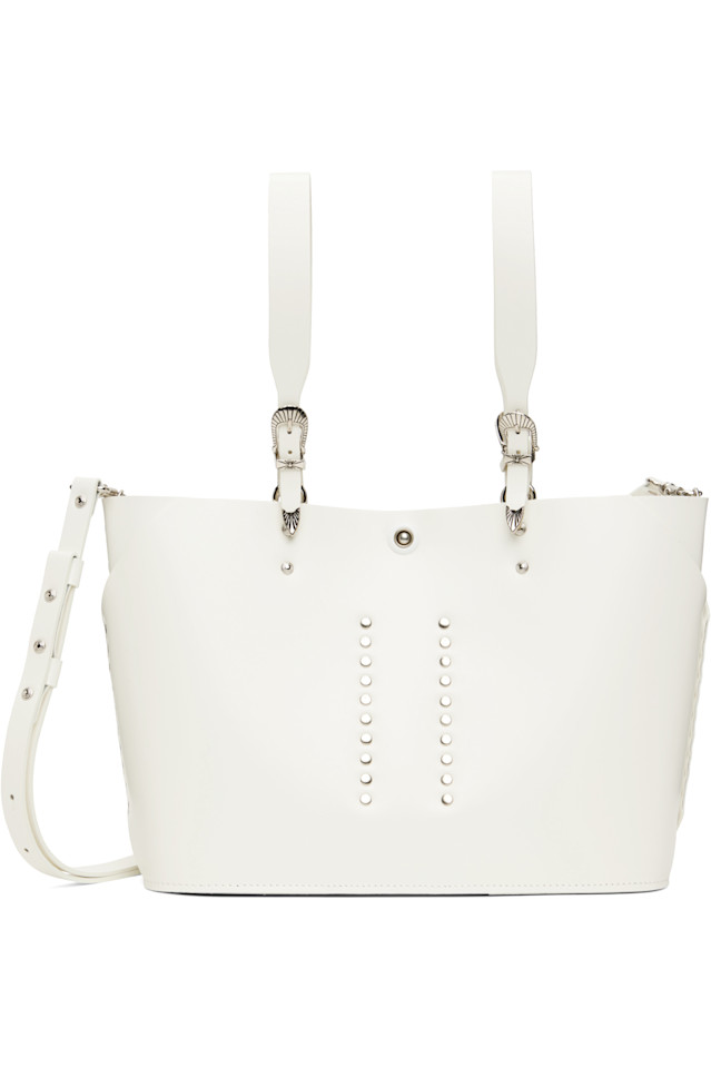Большая кожаная сумка-тоут Toga Pulla, белый
Большая кожаная сумка-тоут Toga Pulla, белый