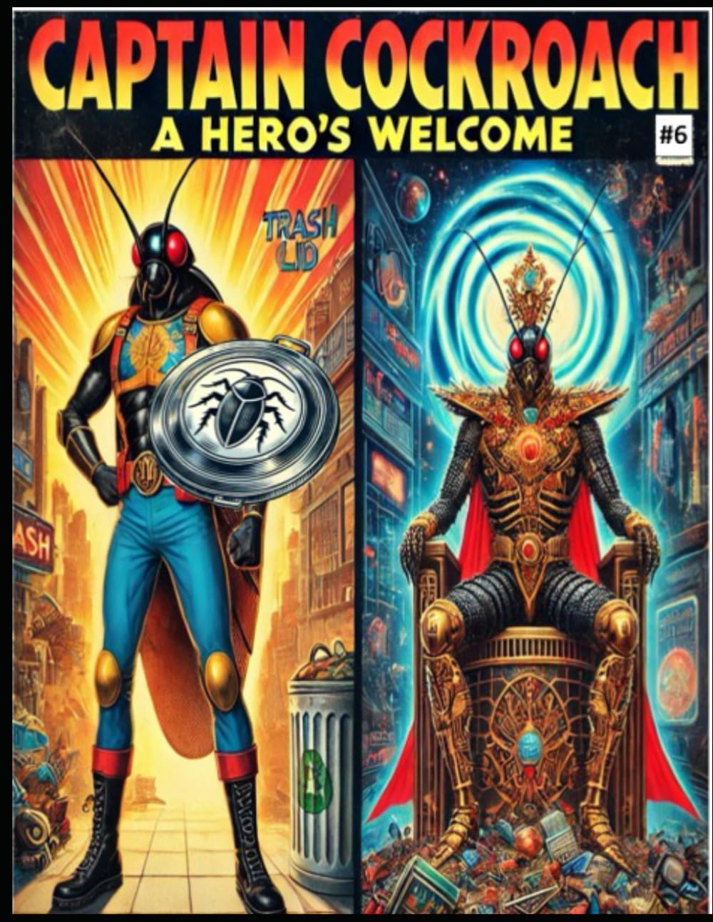 Captain Cockroach #6: A Hero's Welcome (Tales From The Trash) (Independently published)
Captain Cockroach #6: A Hero's Welcome (Tales From The Trash) (Independently published)