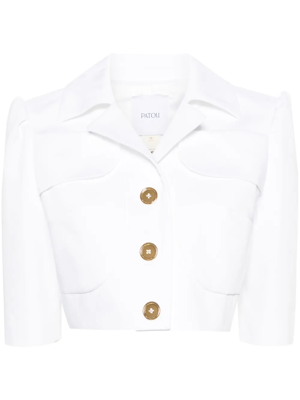 Укороченный однобортный блейзер PATOU, белый
Укороченный однобортный блейзер PATOU, белый