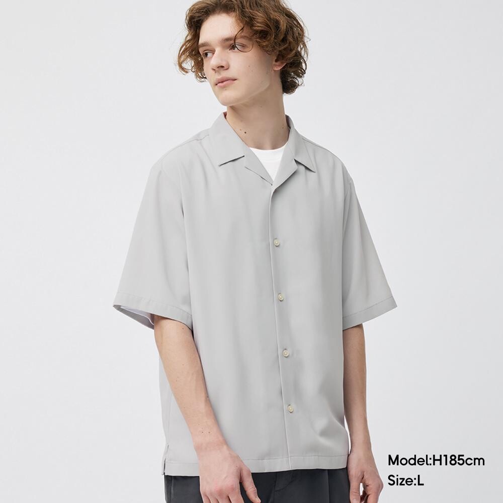 Рубашка мужская GU с открытым воротником, черный
Рубашка мужская GU с открытым воротником, черный