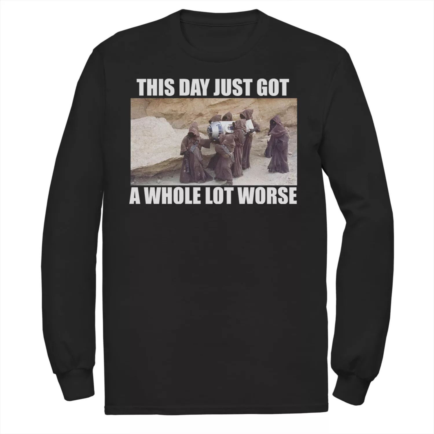 Мужская футболка «Звездные войны в этот день» стала намного хуже Licensed Character
Мужская футболка «Звездные войны в этот день» стала намного хуже Licensed Character